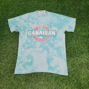 Vintage 90s Canada Canadian Shirt S/M 19x25 Beaver Bleached